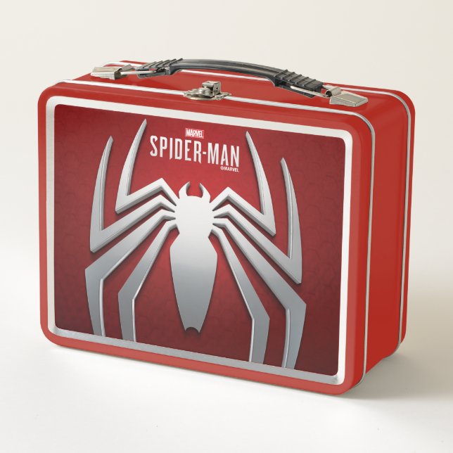 Marvel's Spider-Man | Metal Spider Emblem Lunch Box (Front)