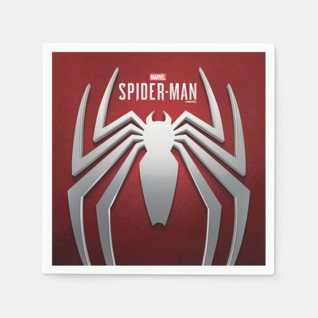 Marvel's Spider-Man | Metal Spider Emblem Napkins (Front)