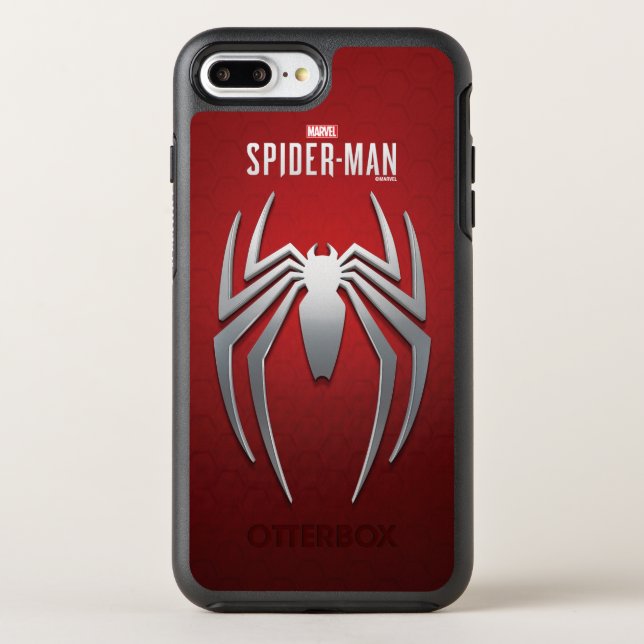 Marvel's Spider-Man | Metal Spider Emblem Otterbox iPhone Case (Back)