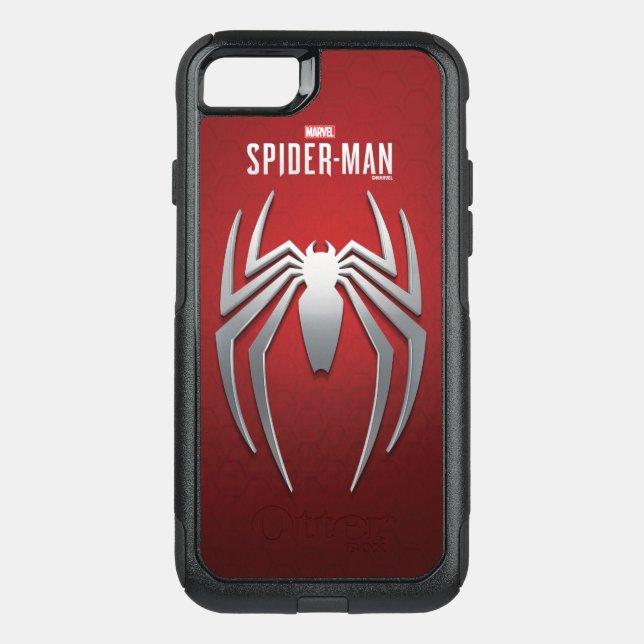 Marvel's Spider-Man | Metal Spider Emblem Otterbox iPhone Case (Back)