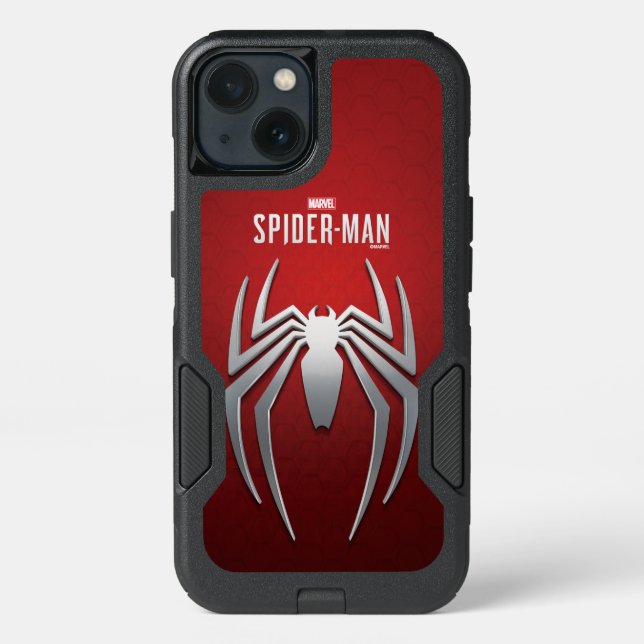 Marvel's Spider-Man | Metal Spider Emblem Otterbox iPhone Case (Back)