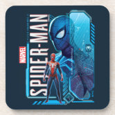 Spider-Man, High-Tech Circuit Character Art Beverage Coaster, Zazzle