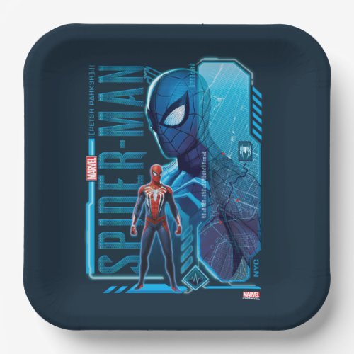 Marvels Spider_Man  NYC Hi_Tech Graphic Paper Plates
