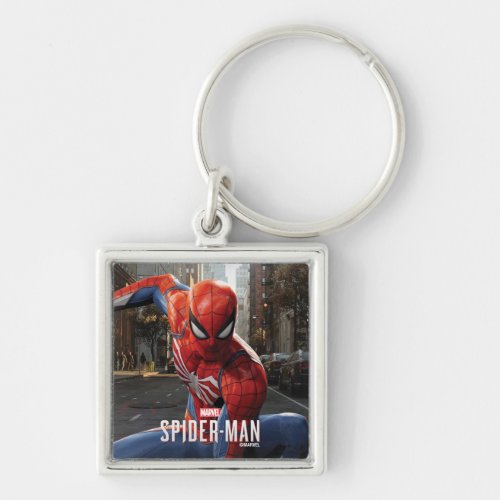 Marvels Spider_Man  Three Point Landing Keychain