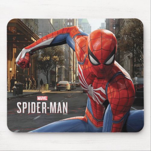 Marvels Spider_Man  Three Point Landing Mouse Pad
