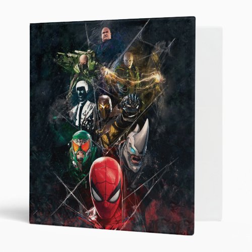 Marvels Spider_Man  Villain Collage 3 Ring Binder