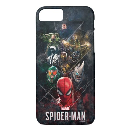 Marvels Spider_Man  Villain Collage iPhone 87 Case