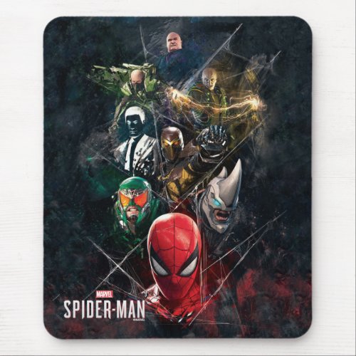 Marvels Spider_Man  Villain Collage Mouse Pad
