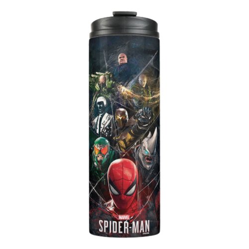 Marvels Spider_Man  Villain Collage Thermal Tumbler