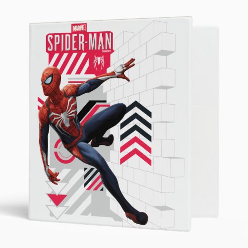 Marvels Spider_Man  Wall Crawl Name Graphic 3 Ring Binder