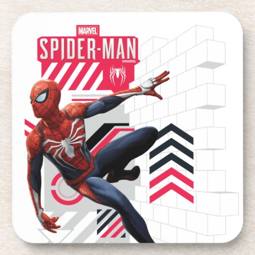 Marvels Spider_Man  Wall Crawl Name Graphic Beverage Coaster