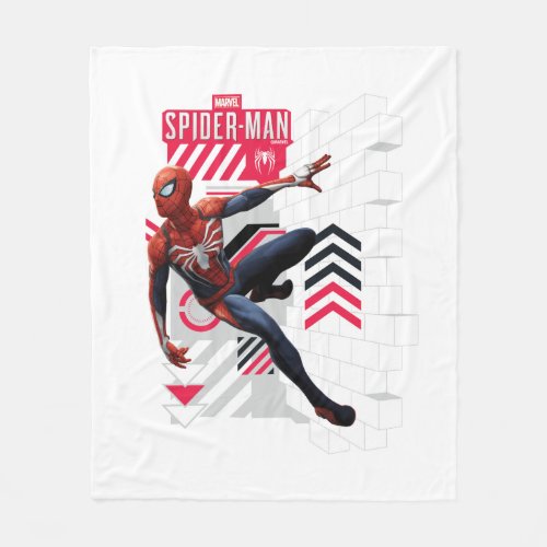 Marvels Spider_Man  Wall Crawl Name Graphic Fleece Blanket