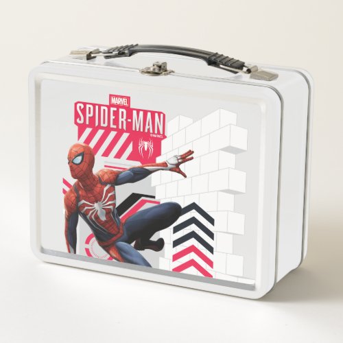 Marvels Spider_Man  Wall Crawl Name Graphic Metal Lunch Box