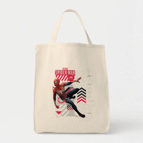 Marvels Spider_Man  Wall Crawl Name Graphic Tote Bag