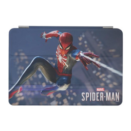 Marvels Spider_Man  Web Shooting Through city iPad Mini Cover