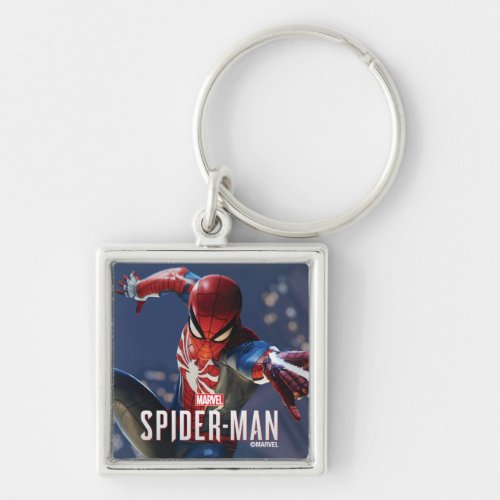 Marvels Spider_Man  Web Shooting Through city Keychain