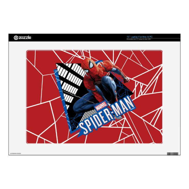 Marvel's Spider-Man | Web Swing Name Graphic 15" Laptop Decal (Product)