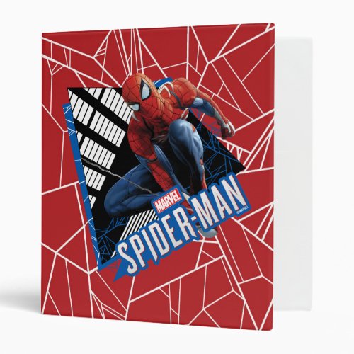 Marvels Spider_Man  Web Swing Name Graphic 3 Ring Binder