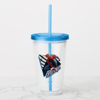 Marvel's Spider-man | Web Swing Name Graphic Acrylic Tumbler by spidermanclassics at Zazzle