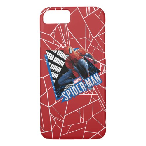 Marvels Spider_Man  Web Swing Name Graphic iPhone 87 Case