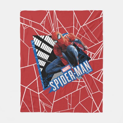 Marvels Spider_Man  Web Swing Name Graphic Fleece Blanket