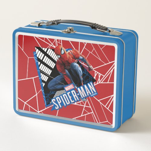 Marvels Spider_Man  Web Swing Name Graphic Metal Lunch Box