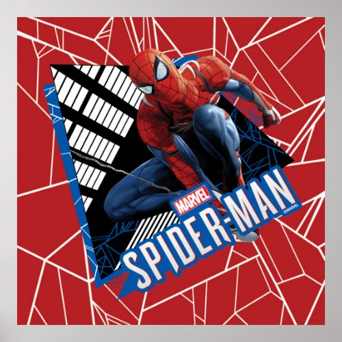 Marvels Spider_Man  Web Swing Name Graphic Poster