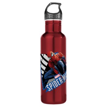 Marvel's Spider-man | Web Swing Name Graphic Stainless Steel Water Bottle by spidermanclassics at Zazzle