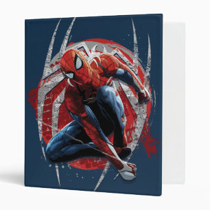 Marvel's Spider-Man   Web Swing Street Art Graphic 3 Ring Binder