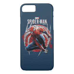 Marvel's Spider-Man Web Swing Street Art Graphic iPhone 8/7 Case