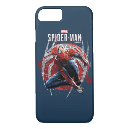 Marvels Spider_Man  Web Swing Street Art Graphic iPhone 87 Case