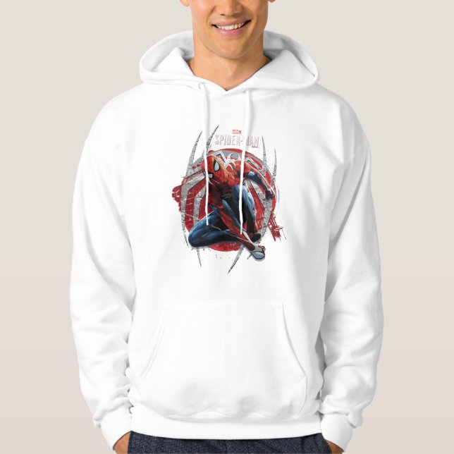 Marvel's Spider-Man | Web Swing Street Art Graphic Hoodie (Front)