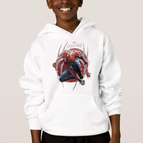 Marvels Spider_Man  Web Swing Street Art Graphic Hoodie