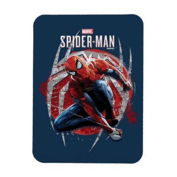Marvel's Spider-man | Web Swing Street Art Graphic Magnet by spidermanclassics at Zazzle