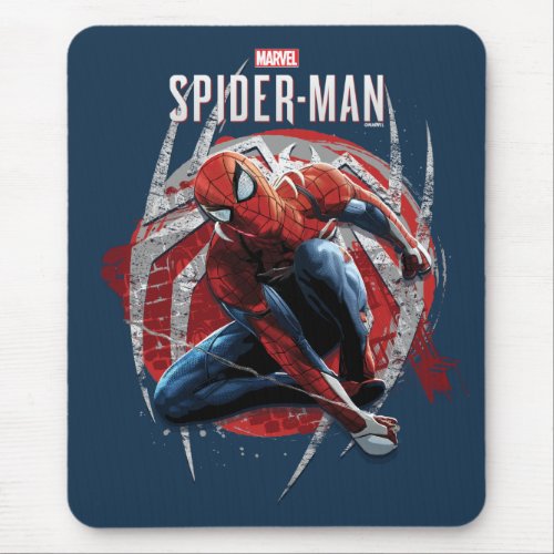 Marvels Spider_Man  Web Swing Street Art Graphic Mouse Pad