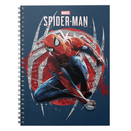 Marvels Spider_Man  Web Swing Street Art Graphic Notebook