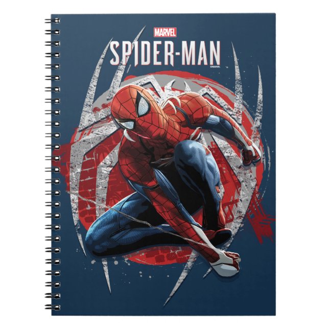 Marvel's Spider-Man | Web Swing Street Art Graphic Notebook (Front)