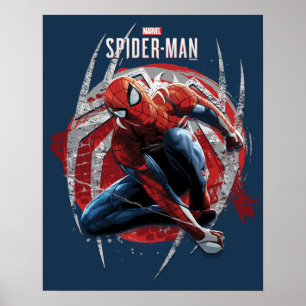 Marvel's Spider-Man Web Swing Street Art Graphic Poster