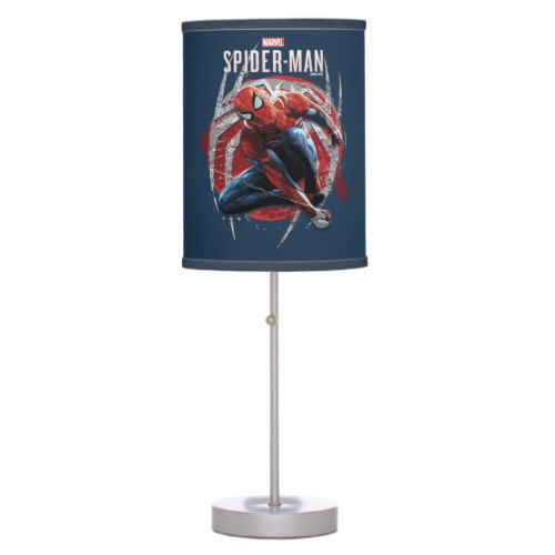 Marvels Spider_Man  Web Swing Street Art Graphic Table Lamp