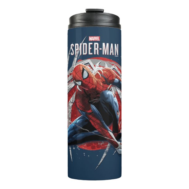 Marvel's Spider-Man | Web Swing Street Art Graphic Thermal Tumbler (Front)
