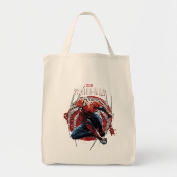 Marvel's Spider-man | Web Swing Street Art Graphic Tote Bag by spidermanclassics at Zazzle