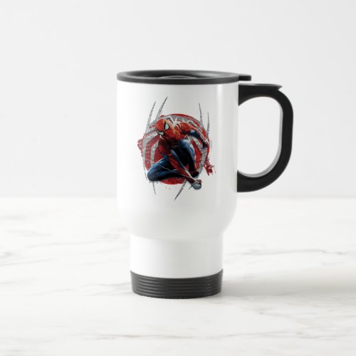 Marvels Spider_Man  Web Swing Street Art Graphic Travel Mug