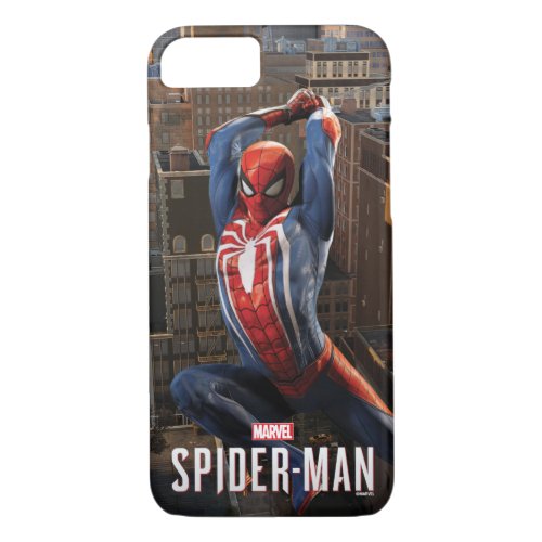 Marvels Spider_Man  Web Swinging Pose iPhone 87 Case