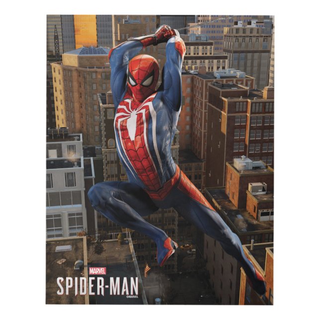 Marvel's Spider-Man | Web Swinging Pose Panel Wall Art (Front)