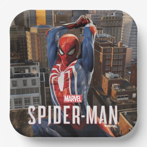 Marvels Spider_Man  Web Swinging Pose Paper Plates