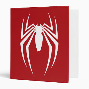 Marvel's Spider-Man   White Spider Emblem 3 Ring Binder