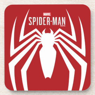 Marvel's Spider-Man   White Spider Emblem Beverage Coaster