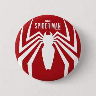 Marvel's Spider-Man   White Spider Emblem Button
