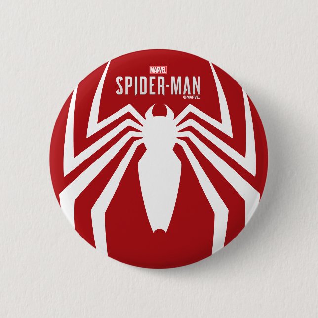 Marvel's Spider-Man | White Spider Emblem Button (Front)
