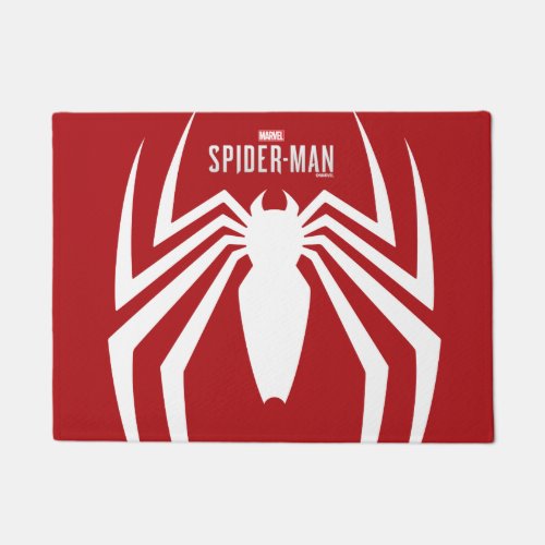 Marvels Spider_Man  White Spider Emblem Doormat